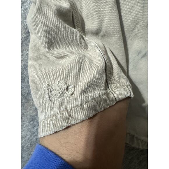 Carhartt Ripstop Shorts Mens 40 Relaxed Fit Khaki Canvas Utility Workwear - Picture 6 of 6